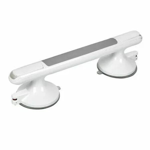 Grab Bars for Bathtubs and Showers with Indicator, Suction Cup Shower Handle, Easy Install Tool-Free Design (Grey)