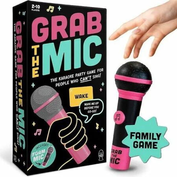 Grab The Mic Karaoke Card Game Exciting Grab The Mic,Karaoke Board Game with 250 Cards for Fun Family Hilarious Games Night,Birthday Party,Music Lover