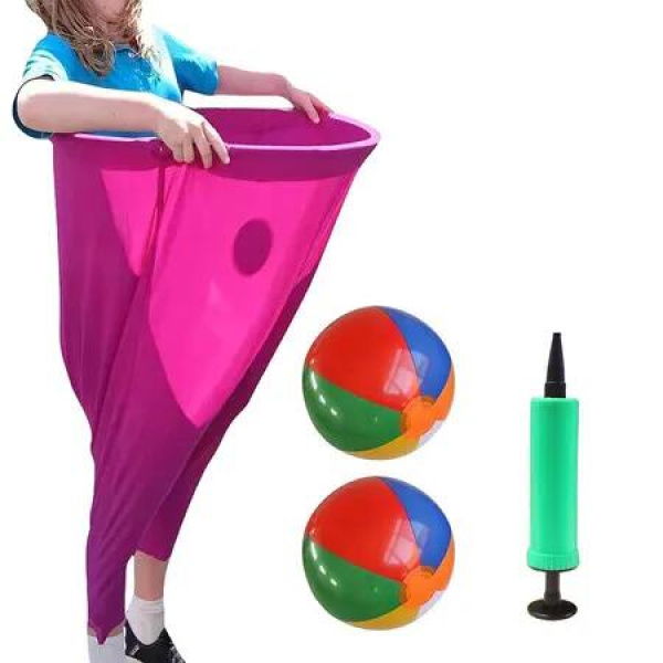 Granny Pants Yard Game, Granny Pants Outdoor Game with 2 Bouncy Balls, Giant Outdoor Recreational Tossing Games for Men Women, Rose