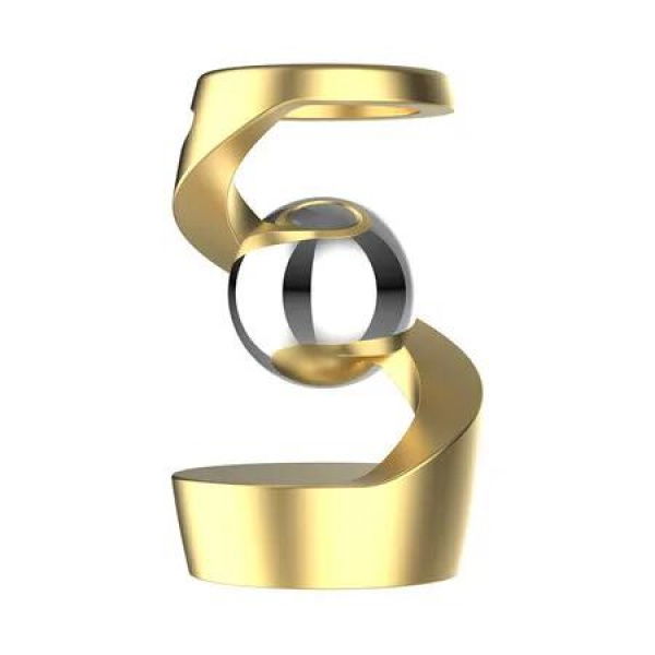 Gravity-Defying Kinetic Desktop Toy,Silent Metal Rotating Toy For Adhd,Office Balance Desk Toys Stress-relieving Toys Color Gold