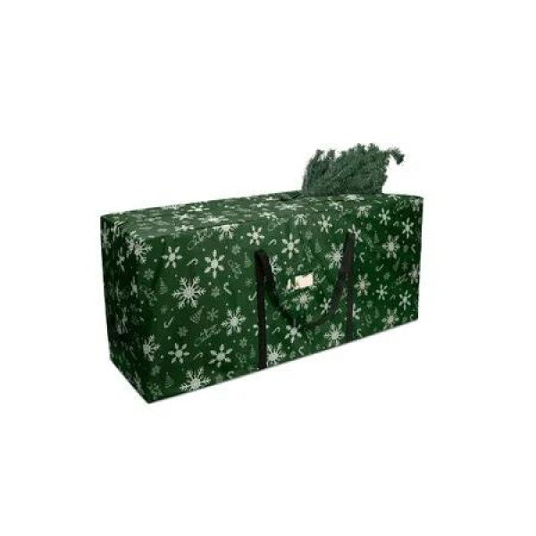 Green 120cm Christmas Tree Storage Bag Durable Waterproof Zippered Bag with Handles Protects Against Dust Insects and Moisture