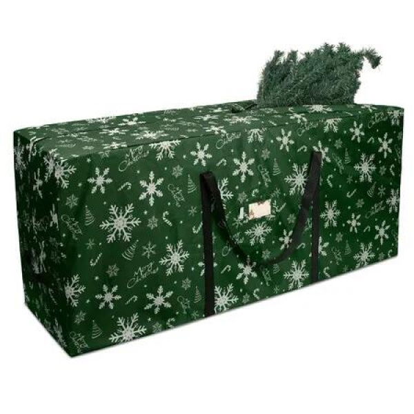 Green 165cm Christmas Tree Storage Bag Durable Waterproof Zippered Bag with Handles Protects Against Dust Insects and Moisture