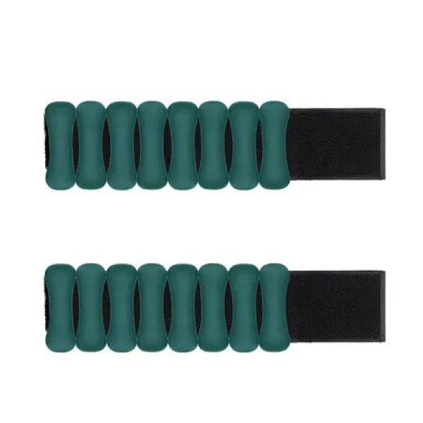 Green 2 Pound Pair Bracelets Bone Style Weight Bearing Sandbags Leggings Silicone Straps Running Weights Invisible Sports Bands