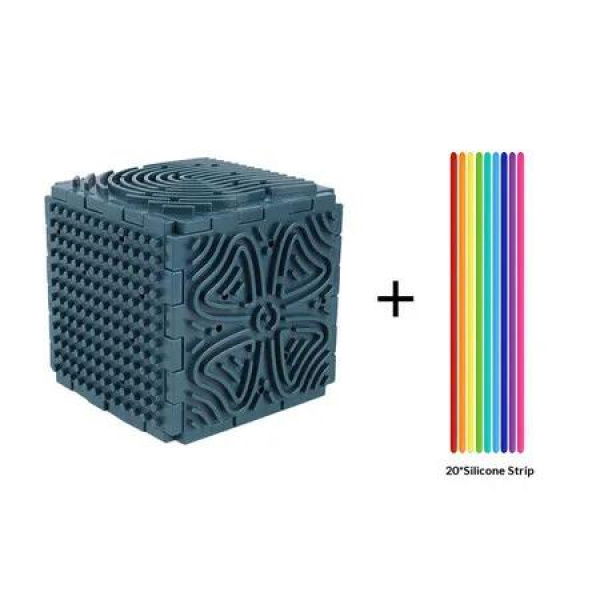 Green 3D Upgraded Sensory Activity Board for Kids Silicone Fidget Toy Cube Sensory Toys Anxiety Relief Items STEM Travel Toy for Boys and Girls