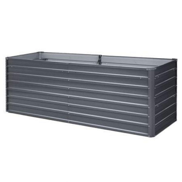 Green Fingers Garden Bed 240x80x77cm Planter Box Raised Container Galvanised Herb