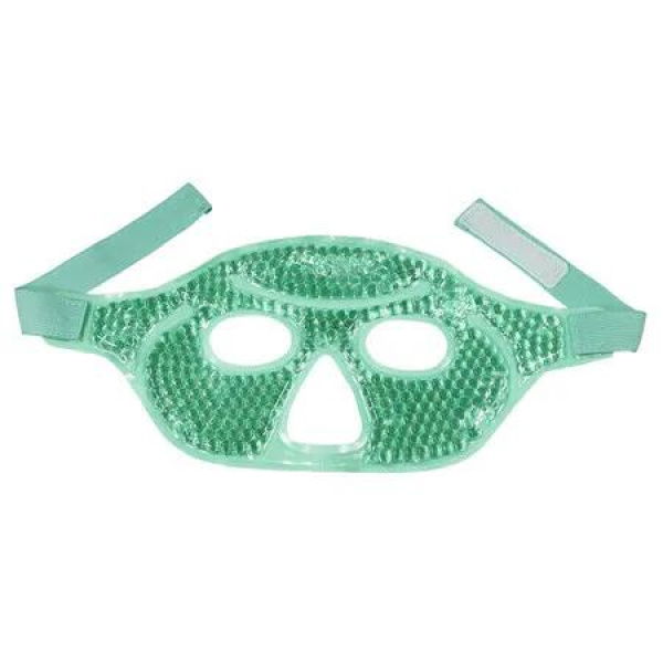 Green Multi Functional Eye Mask Sleeping Half Face Ice Mask PVC Hot & Cold Compress Gel Mask Upgraded