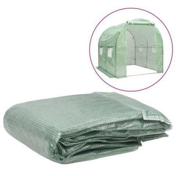 Greenhouse Replacement Cover (4m) 200x200x200cm Green.