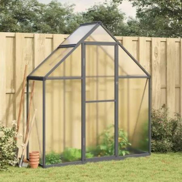 Greenhouse with Base Frame Anthracite 169x58x195 cm Aluminium