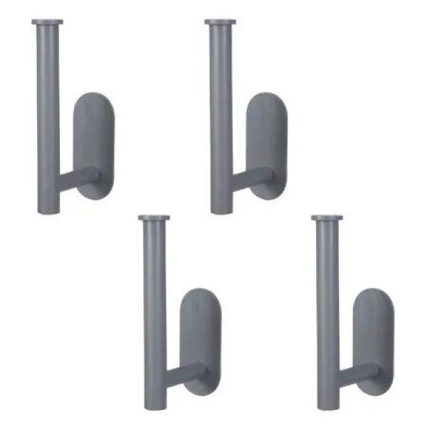 Grey 4 PCS Simple Storage Rack Ideal For Holding Towels Curtains Hats Toilet Paper And Paper Towels