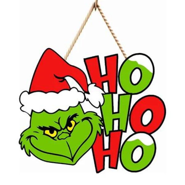 Grinch Christmas Decorations Hanging Signs Door Sign for Holiday Decor Ornaments for Christmas Tree