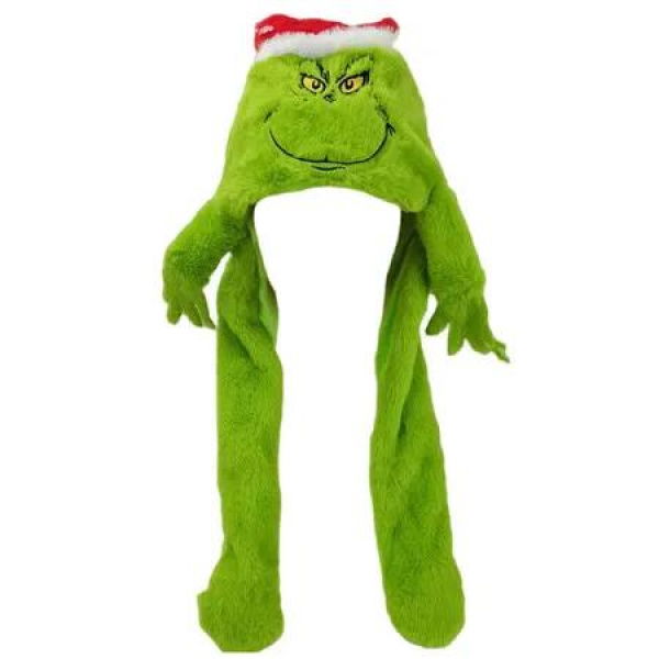Grinch Christmas Hat with Movable Ears Ideal For Christmas Parties Holiday Events And Festive Gatherings