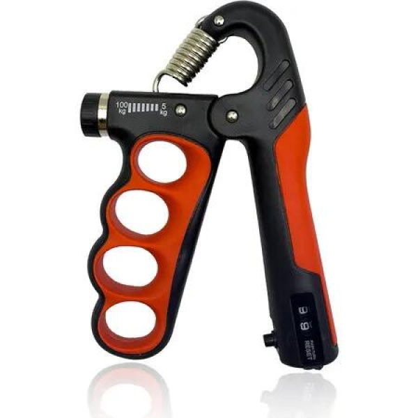 Grip Strength Trainer, Hand Grip Strengthener, Forearm Strengthener, Adjustable Resistance 11 Lbs - 220 Lbs, Red