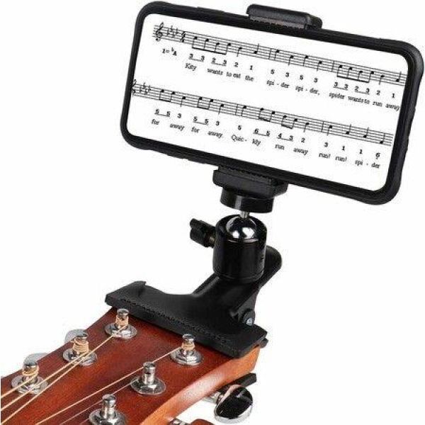 Guitar Bass Headphone Holder Live Broadcast Bracket Clip For IPhone Samsung Smartphones (Guitar Headphone Holder)