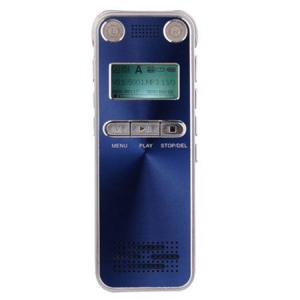 H100 Professional Digital Voice Recorder With Built-in Speaker - Blue + Silver