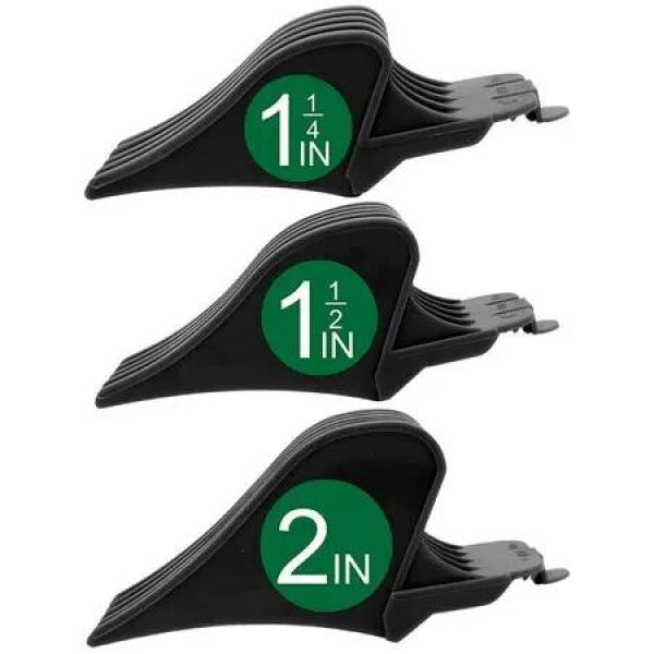 Hair Clipper Guards for Wahl Clippers, 3 Pcs Includes NO.10, NO.12, NO.16, Fits Most Wahl Clippers, 1.5 inch, 1.25 inch and 2 inch, Black