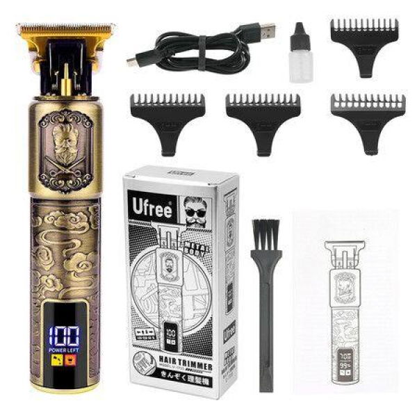 Hair Clippers Cordless Zero Gapped Trimmer T-Blade Mustache Beard Trimmer Liners Beard Shaving Kit For Men