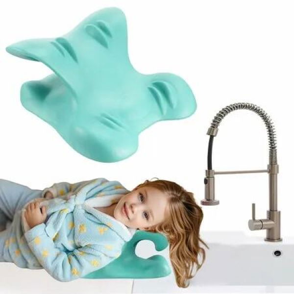 Hair Washing Station for Kids Age 3 Up, Hair Washing Neck Pillow, Hair Washing Station for Sink Portable Hair Washing Mat