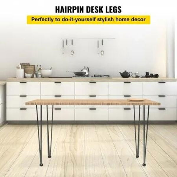 Hairpin Table Legs 18 inch, Set of 4 DIY Desk Table Legs 3 Rods Heavy Duty