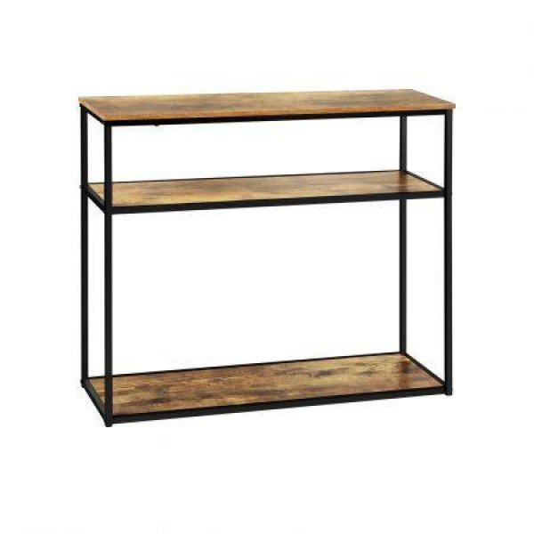 Hall Console Table Metal Hallway Desk Entry Display Wooden Furniture