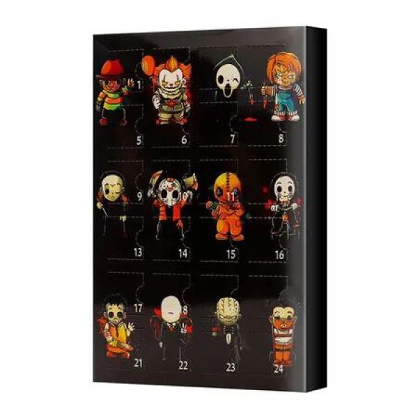 Halloween Advent Calendar 2024, 24 Day Halloween Countdown Calendar, Contains 24 Gifts Dolls, Nightmare Before Christmas Advent Calendar, Scary Halloween Doll Collectible Horror Figures Gift, B