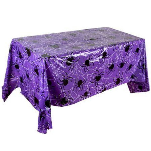 Halloween Decoration Tablecloth Pumpkin Spider Web Bat Plastic Table Cover Festival Party Home Table Decoration Supplies