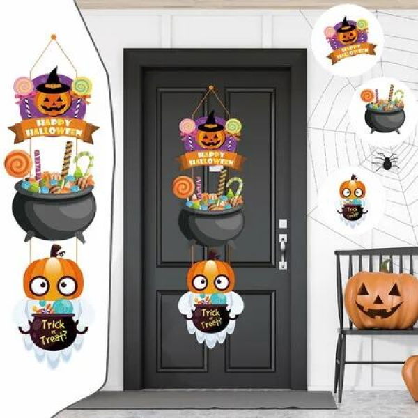 Halloween Decorations Door Hanging Decorations Pumpkins Ghost Decorations Interior And Exterior Patio Decorations