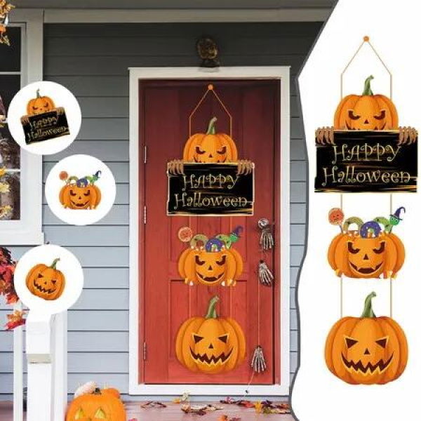 Halloween Decorations Door Hanging Decorations Pumpkins Ghost Decorations Interior And Exterior Patio Decorations