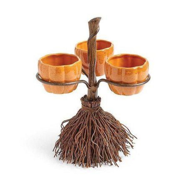 Halloween Decorative Broom Pumpkin Bowl Bowl Creative Party Art Decor