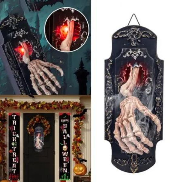 Halloween Doorbell Spray Door Lock Light Halloween Decorations For Haunted House,Bars,Clubs,Halloween Party