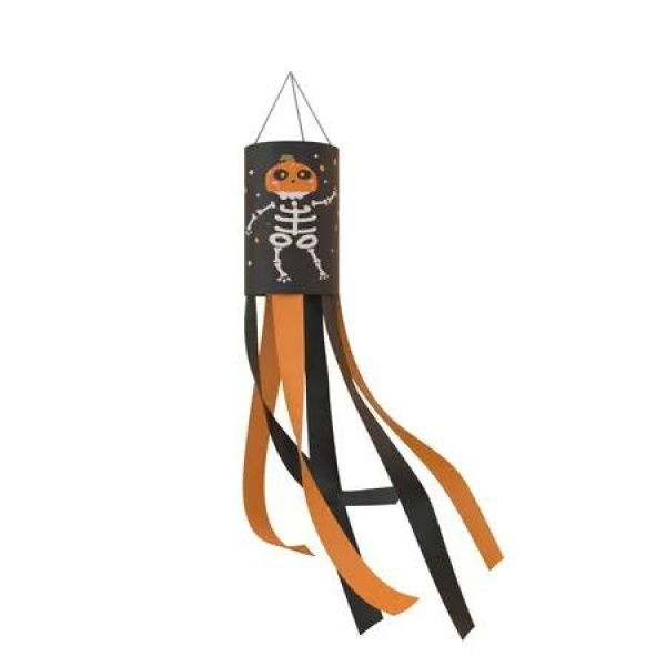 Halloween Flag Wind Socks Washable Quick Drying Windsock Flag Hanging with Tails Indoor and Outdoor