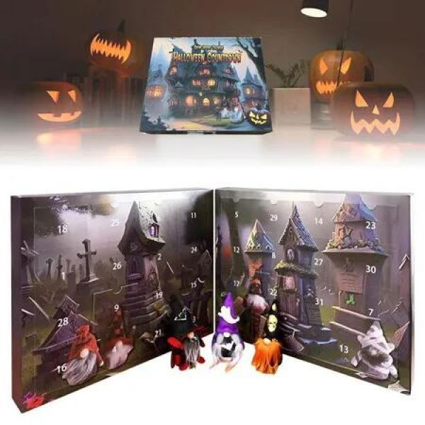 Halloween Gnome Advent Calendar,Halloween Advent Calendar,Halloween Advent Calendar with 31 Collectible Dolls,Halloween Countdown Calendar (1PC)