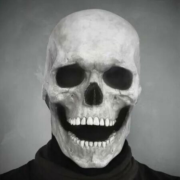 Halloween Horror Decoration Full Head Skull Mask/Helmet Toys Movable Jaw Creative Unisex Funny