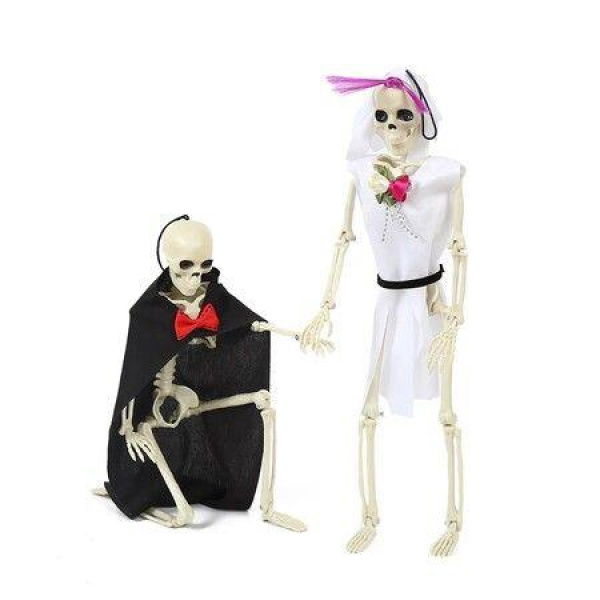 Halloween Horror Human Bones Skeleton Decorations, Bride And Groom, Party Favors, Scary Props, 1 Set