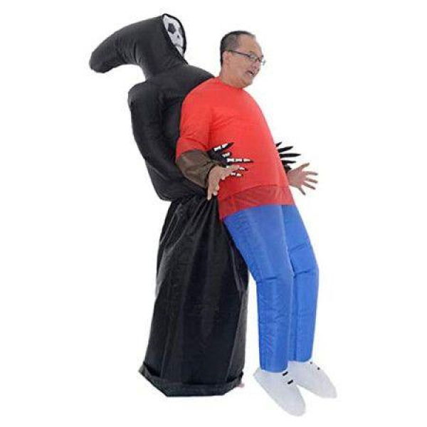 Halloween Inflatable Grim Reaper Costume Inflatable Scary Funny Blow Up Suit Cosplay For Adult