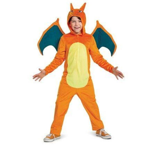 Halloween Kid Jumpsuit Halloween Party Animal Pokemon Charizard Deluxe Costume For Height 130cm