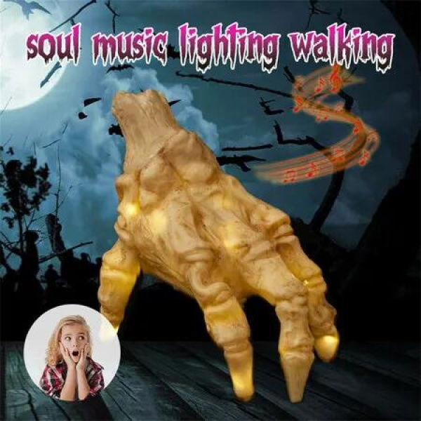 Halloween Luminous Electric Crawler HandSensor Voice-activated Luminous Sound Ghost Hand Crawling Party Decoration Props