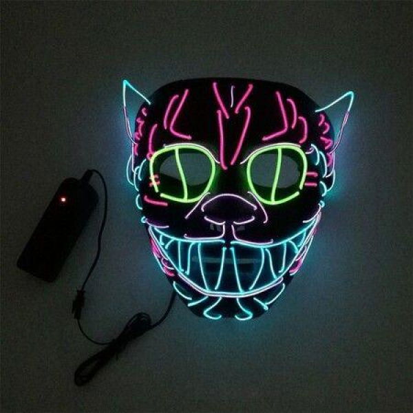 Halloween Mask LED Masks Glow Scary Mask Light Up Cosplay Mask