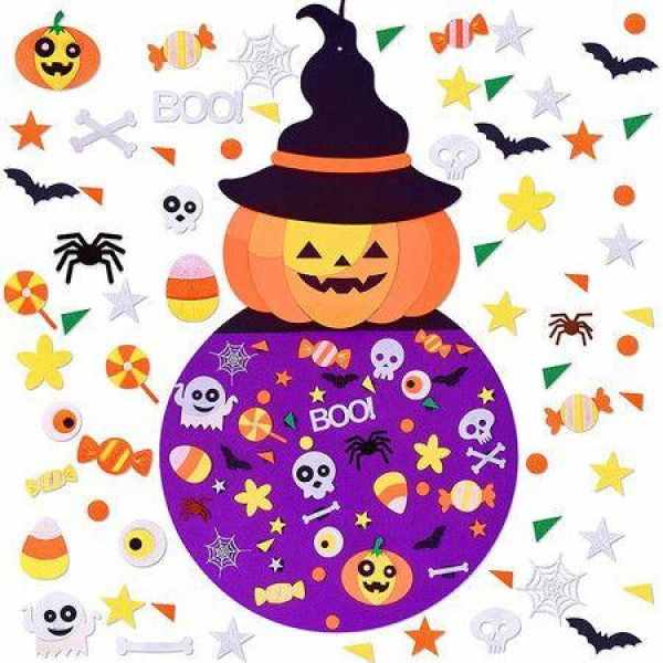 Halloween Ornament With Hanging Craft Kits For Kids Halloween Party Indoor/Outdoor (Halloween Witch)