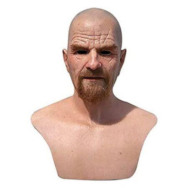 Halloween Realistic Old Man Mask Supersoft Latex Face Mask Cosplay Halloween Costume Props