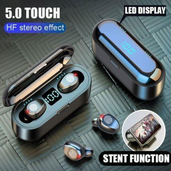 H&A Bluetooth V5.0 Earphone Wireless Earphones Stereo Sport Wireless Headphones Earbuds Headset 2000mAh Power For IPhone Xiaomi.