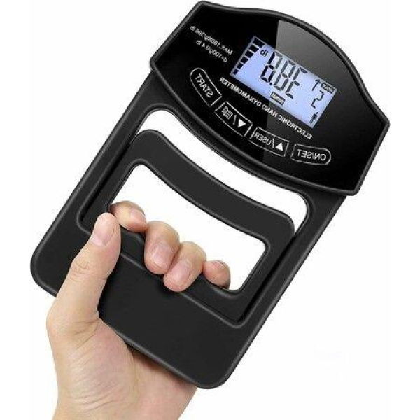 Hand Dynamometer Grip Strength Measurement Meter/Trainer Auto Capturing Electronic Hand Grip Power Up To 396 Lb/180 Kg.