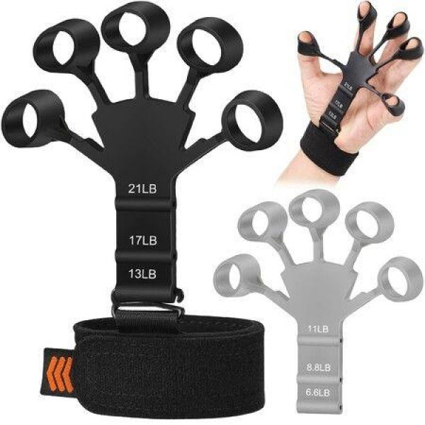 Hand Grip StrengthenerAdjustable Finger Exerciser And Finger StretcherGrip Strength Trainer For Hand TherapyRock ClimbingRelieve Pain For ArthritisCarpal Tunnel