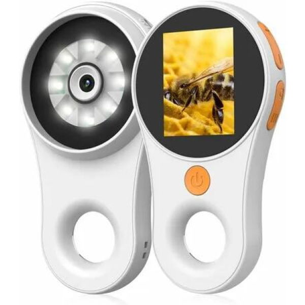 Handheld 500X Digital Microscope Camera Magnifying Glass,PC Compatible,Portable Pocket Microscopes for Kids Science Edu Fun Birthday Gifts CoLor White