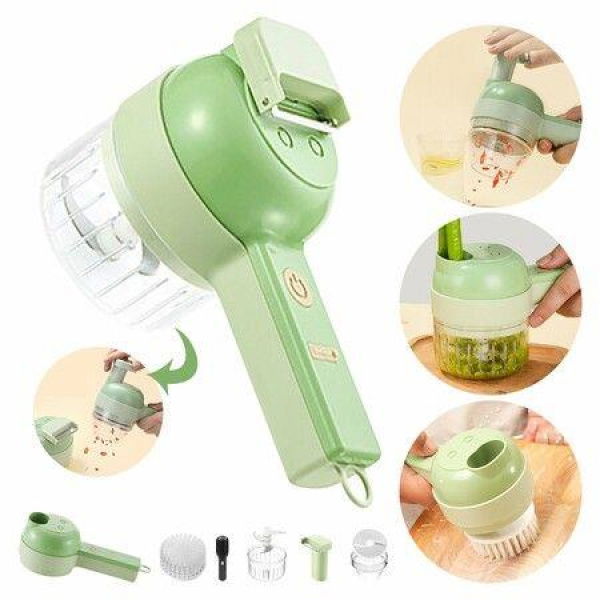 Handheld Electric Vegetable Cutter SetFood Chopper Cutter Household Kitchen Mini Wireless Electric Garlic Mud Artifact Garlic Masher