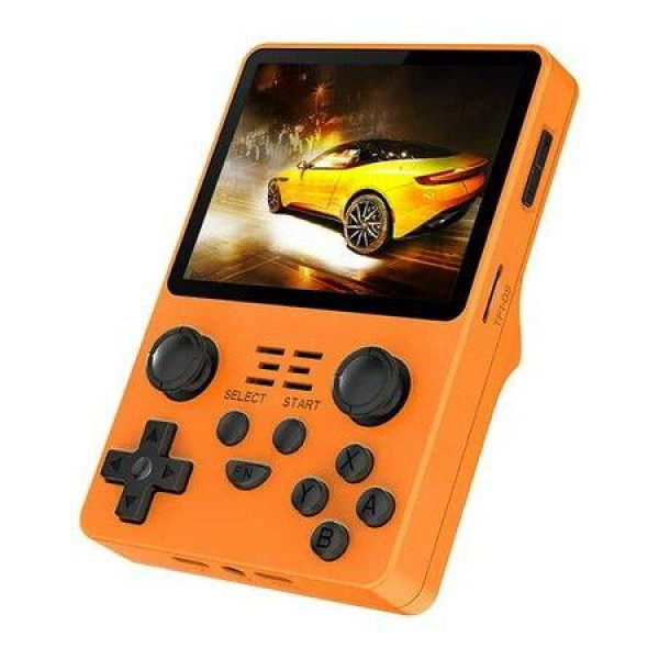 Handheld Game Console 3.5-inch Retro Games Consoles Classic Emulator Handheld Gaming Console Preinstalled Handheld Video Games System 64GB Yellow.