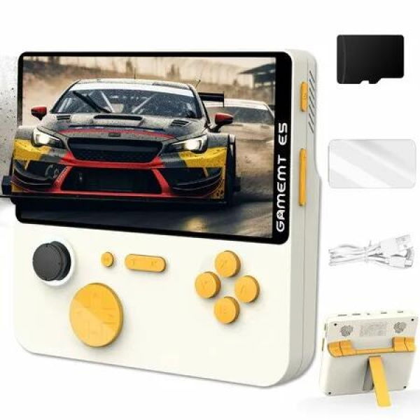 Handheld Game Console 5 Inch Screen,Retro Gaming Console with 64G Built-in 15000+ Games,Game Searchable,Portable Pocket Arcade with Desktop Stand