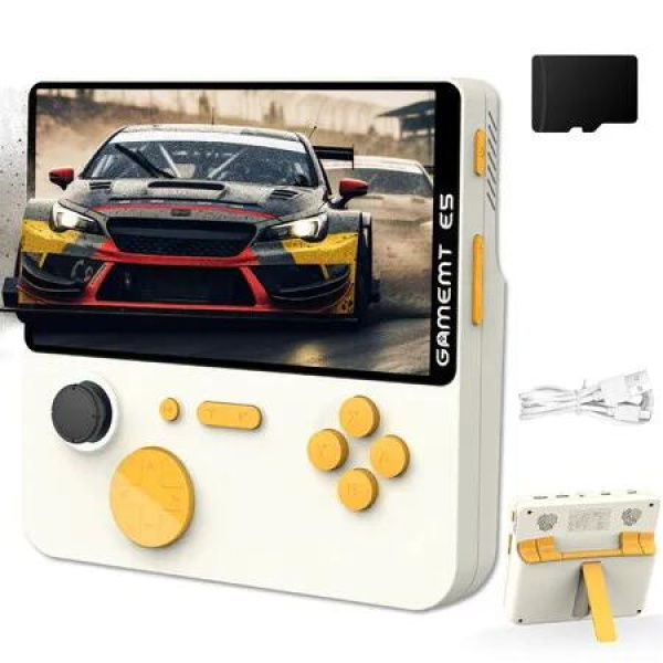 Handheld Game Console ,Retro Gaming Console with 64G Built-in 15000+ Classic Games,720P 5In Screen 5000mAh Battery,Portable Pocket Arcade (White)