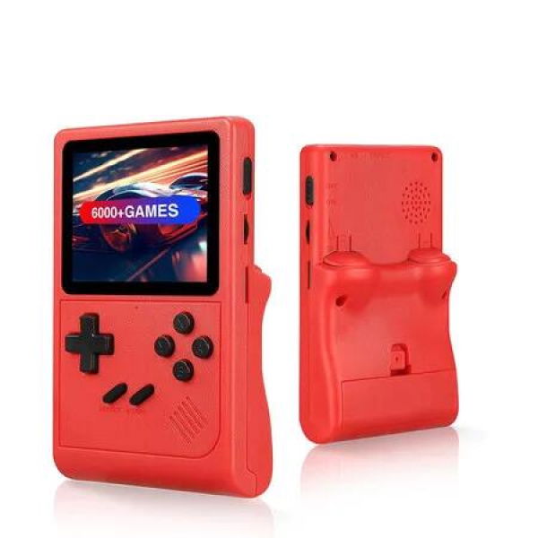 Handheld Games for Kids , Built in 6000+ Classic Retro Video Games, Portable Arcade Gaming Player,Boys Girls Travel Electronics Toys Birthday Gift,Red