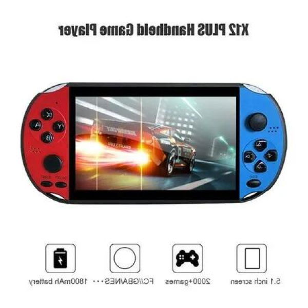 Handheld PSP Retro Game Console with X12 Plus 5.1 8GB Integrated Games and Dual Joystick