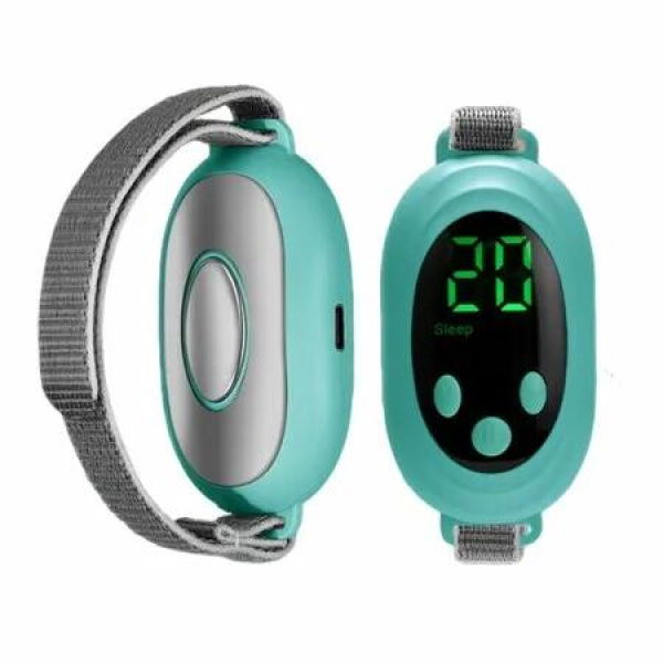 Handheld Sleep Aid with Low-Frequency Pulse,Portable Microcurrent Watch for Insomnia Stress Relief,USB Rechargeable(Green)